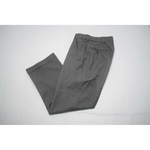Ballin Comfort EZE Super 110s Wool Dress Pants Gray Flat Mens Size 32 x 27